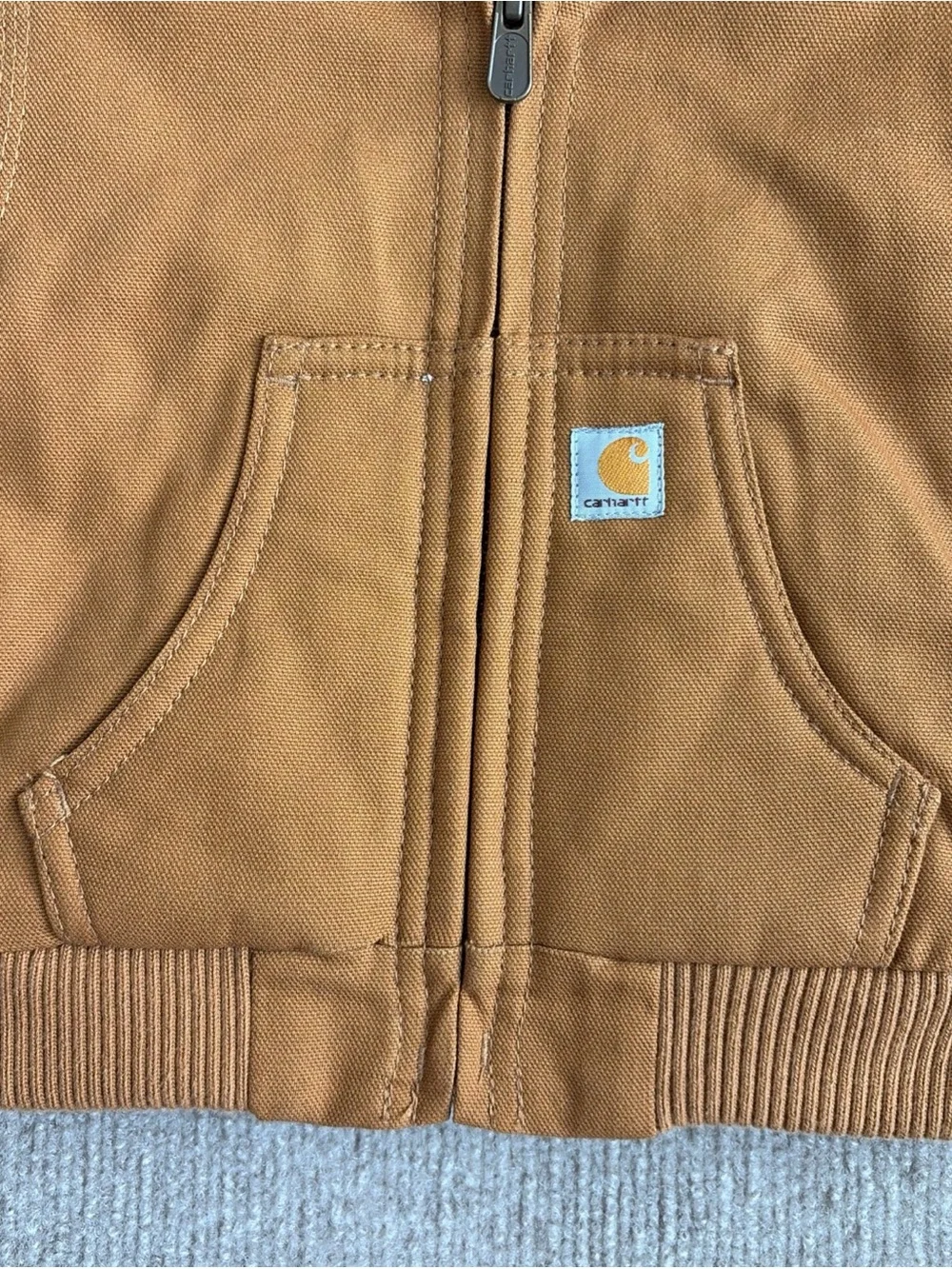Carhartt Babies Sz 6 Months Full-Zip Insulated Hooded Canvas Jacket - Picture 2 of 7